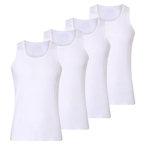 Men's white Vest 100% Cotton