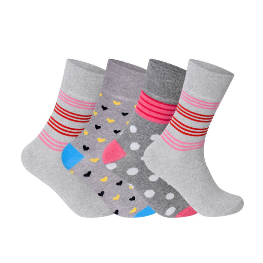 Ladies diabetic grey socks