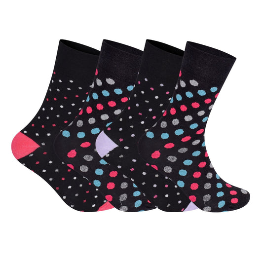 Ladies diabetic polka socks 6 Pair